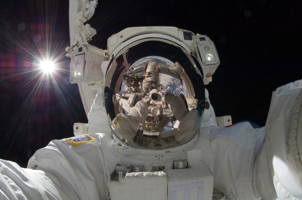 Astronaut takes a selfie in space