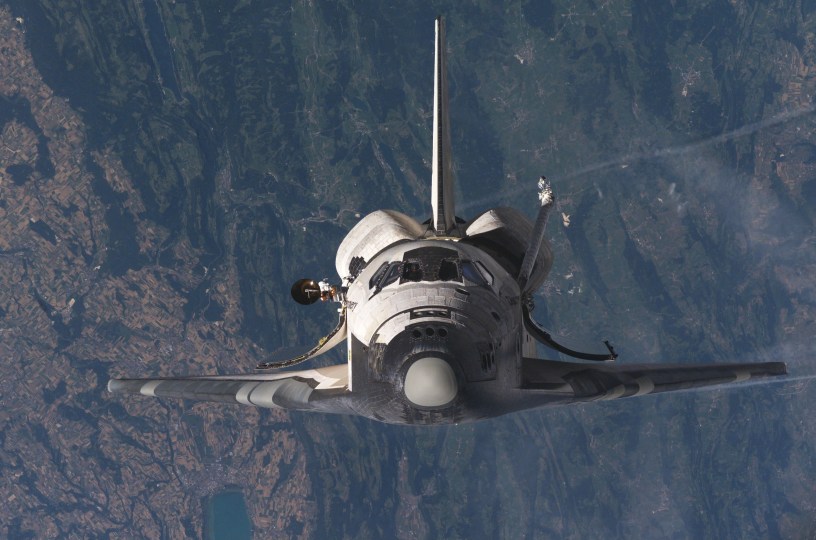 Epic Space Shuttle Approach, view from the top