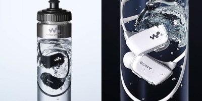 Sony sells an mp3 player in a water bottle